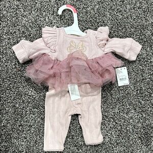 Disney Pink Ruffle Dress with Bow Detail